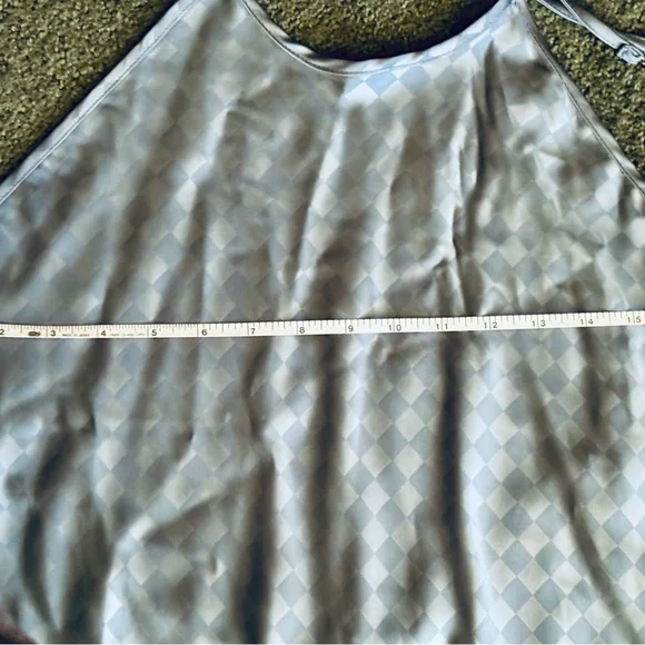 House of Harlow 1960 Women’s L Baby Blue Diamond Sateen Backless Maxi Dress - Picture 8 of 10